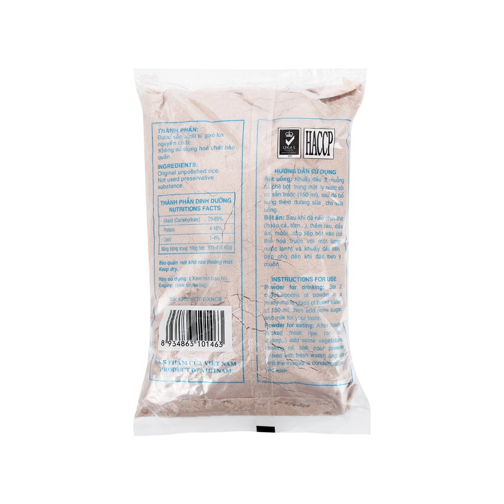 Bột gạo lứt Bích Chi gói 500g