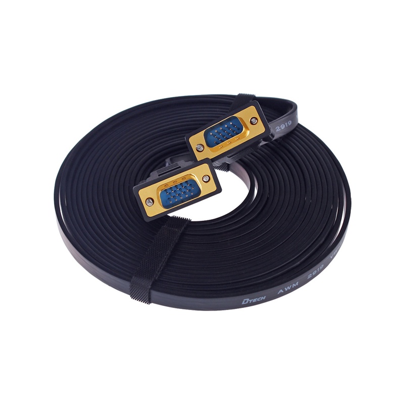 Cáp VGA DTECH DT-69F50 dài 5m - bảo hành 12 tháng (đen)