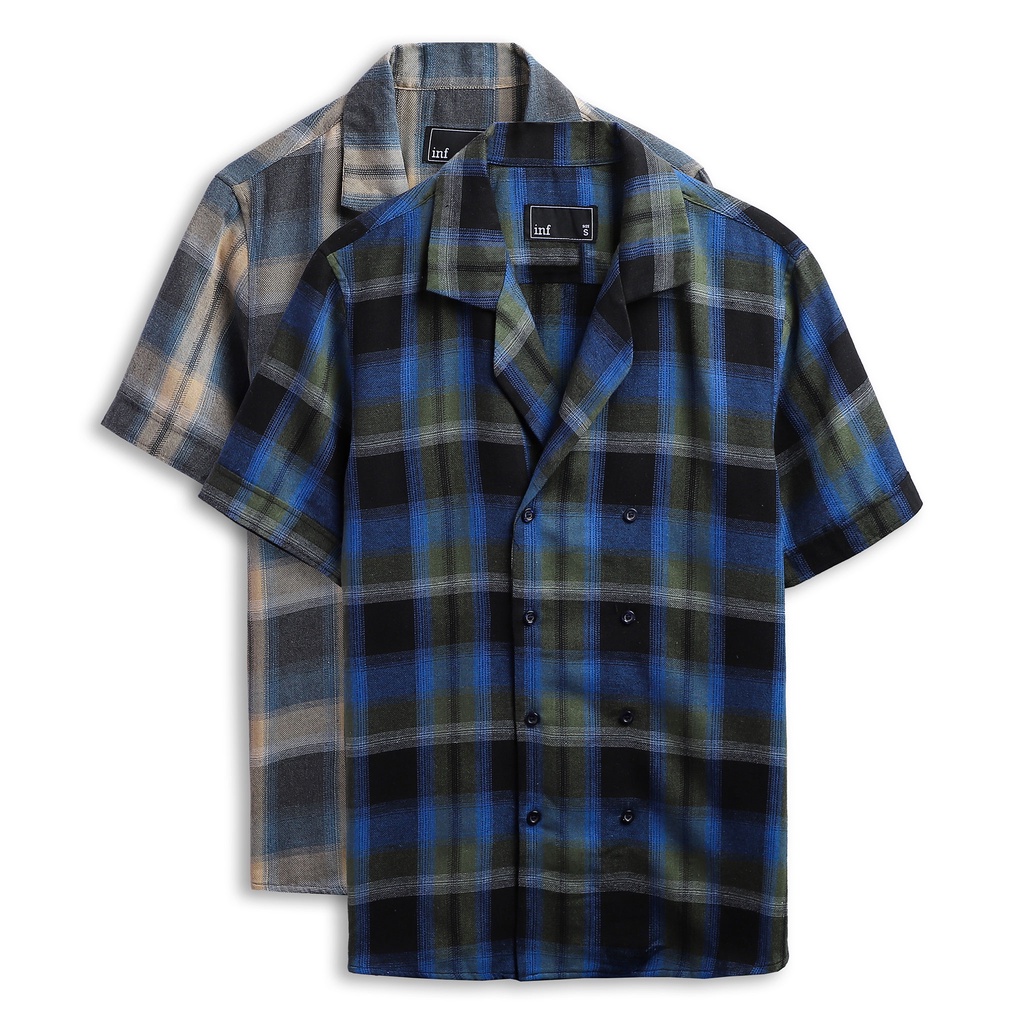 Áo Sơ Mi Nam INF Omber Checkered BY , Chất vải Flannel Cao Cấp Form Regular SM005618, SOMEHOW