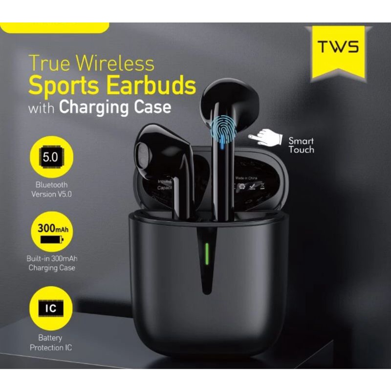 Tai nghe không dây TWS chính hãng fullbox nguyên seal Bluetooth 5.0 âm thanh hay đeo thoải mái