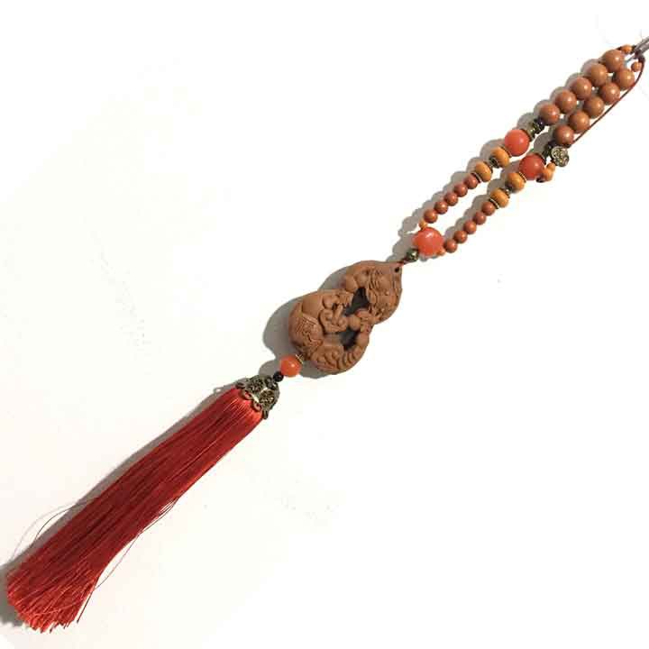 Dây Treo Trang Trí Cho Ô Tô Phong Thủy-May Mắn-Tài Lộc - Hồ Lô Gỗ