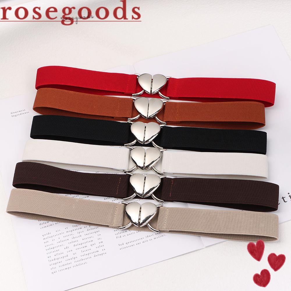 Thắt Lưng Co Giãn Khóa Hình Trái Tim Trang Trí Đầm