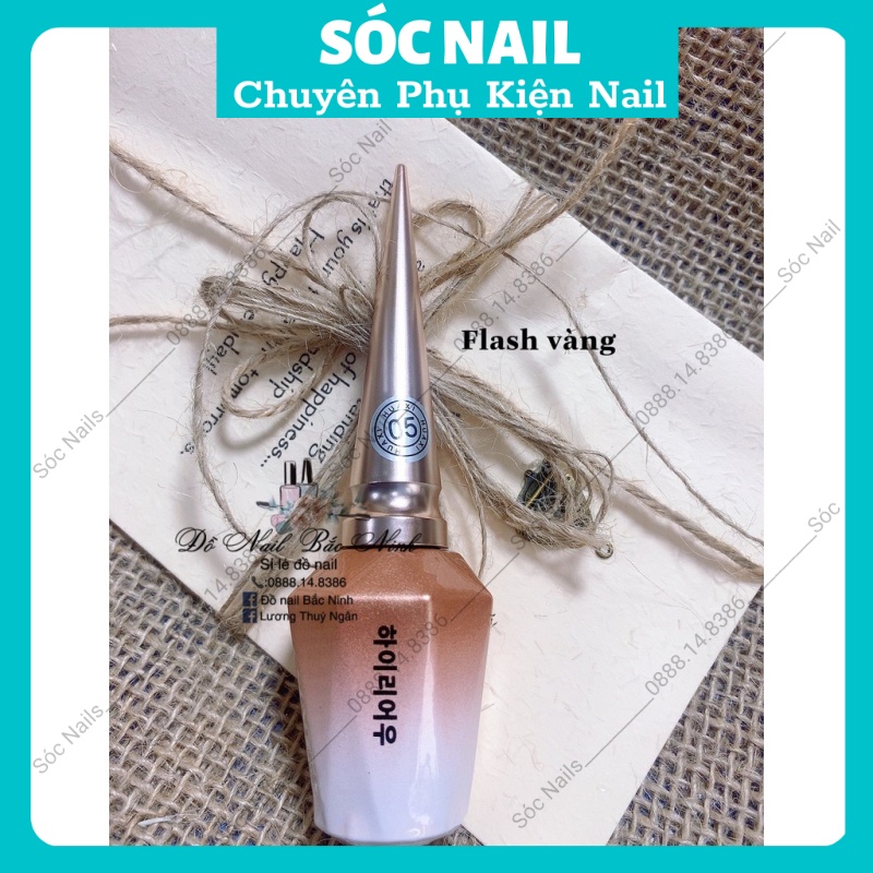 Nhũ Flat Siêu Sáng, Sơn Nhũ Flash Huaxi Chính Hãng Sẵn 2 Màu Vàng &amp; Bạc