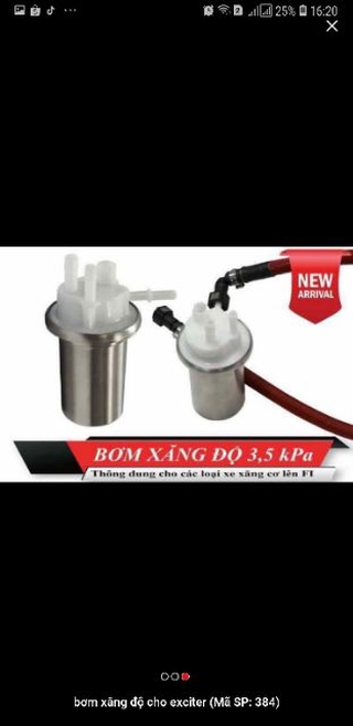 Bơm xăng độ cho exciter