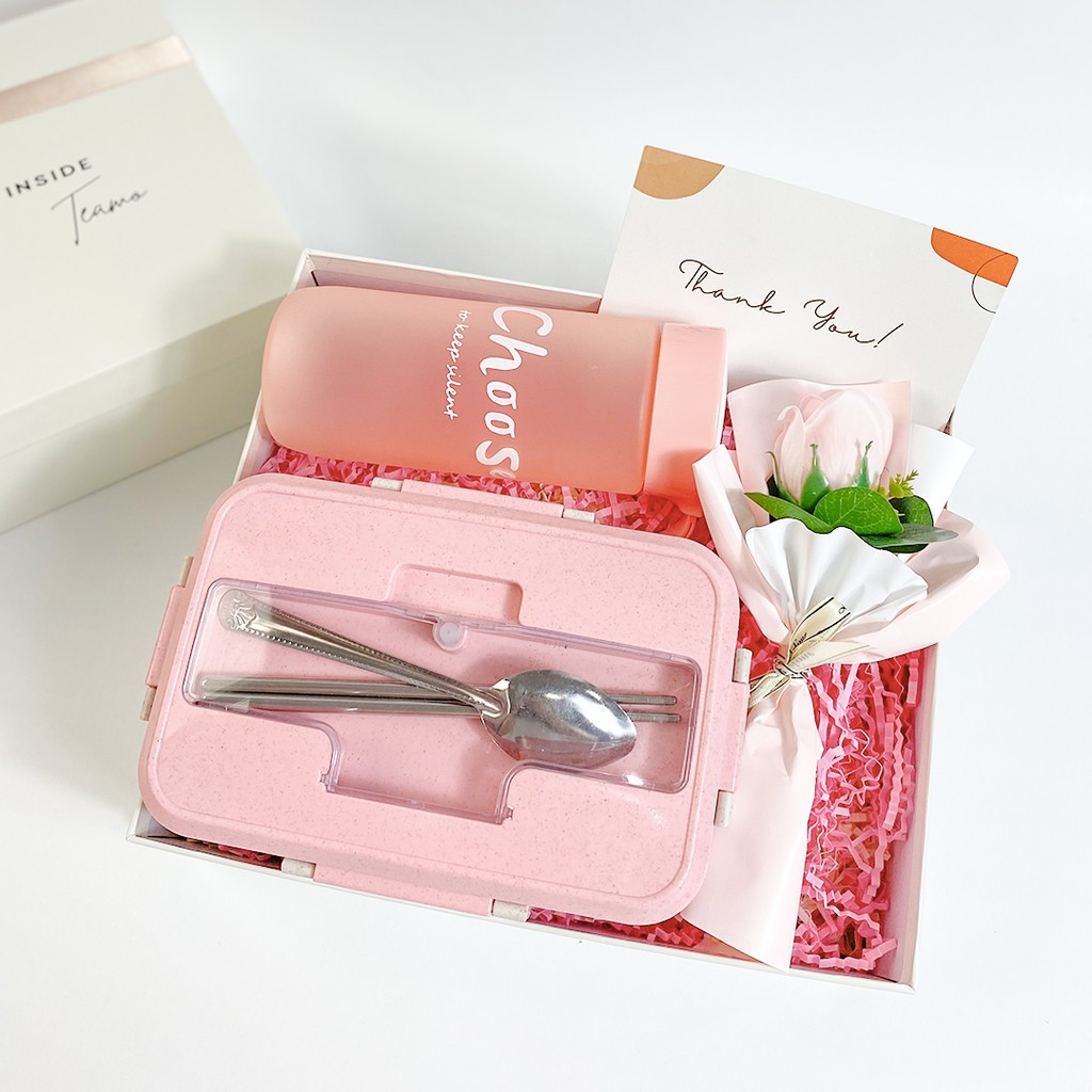 Set quà tặng Lunch Box (3 màu) - Quà tặng người yêu tâm lý - Tặng kèm bộ ảnh Memories of Love | BigBuy360 - bigbuy360.vn