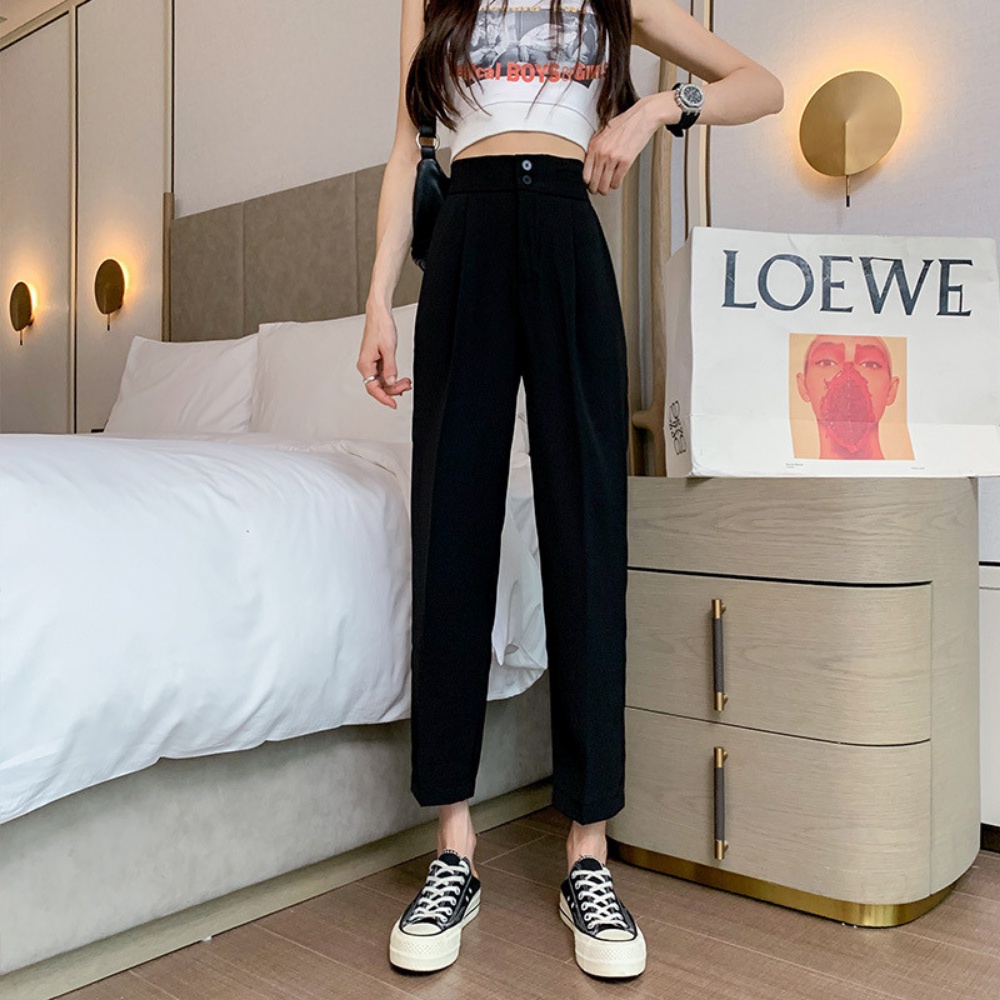 Quần baggy nữ, quần tây nữ 2 cúc chất tuyết mưa cao cấp size 26-30 SKUQ-26A