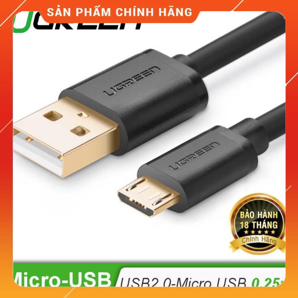 Dây Micro USB 2.0 sang USB mạ vàng dài 25CM chính hãng UGREEN US125 dailyphukien