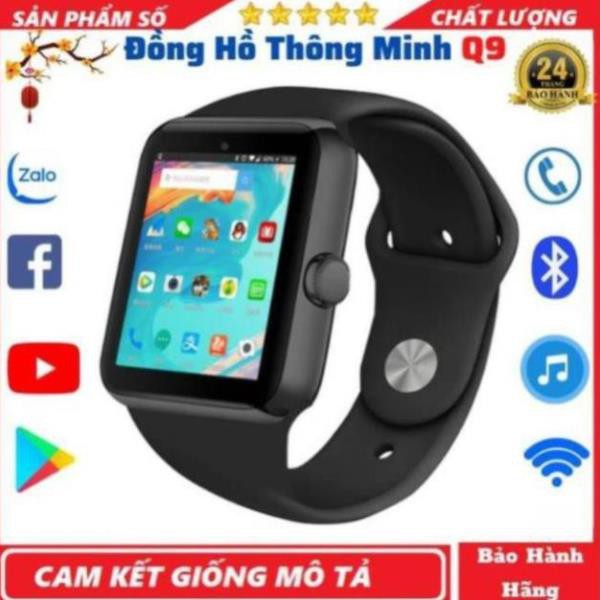 Đồng Hồ Thông Minh - Đồng Hồ Thông Minh Q9 - Hỗ Trợ Thẻ Sim,Wifi,Chơi Game,Youtube,Nghe Nhạc,Chụp Ảnh, Android 4.4