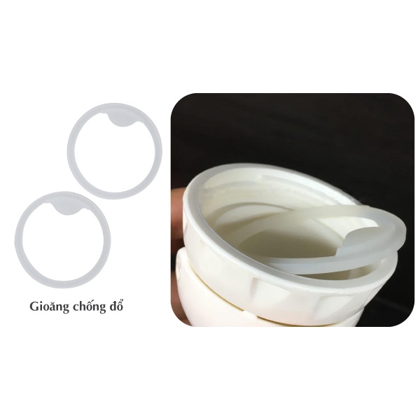 Bộ 2 chiếc Gioăng chống đổ thay thế cho Bình AQ, T.L.I, Mugood Richell | Gasket P-1