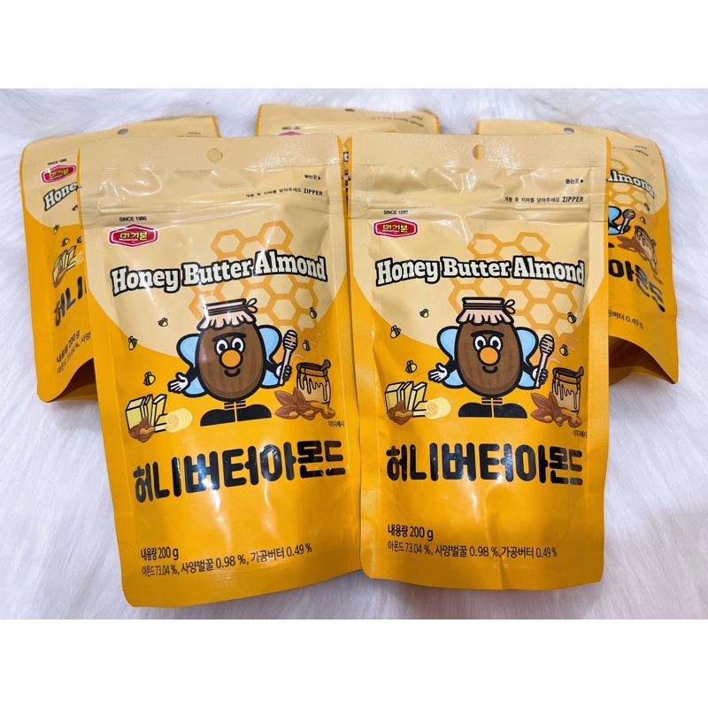 [HÀNG HÀN] Hạnh nhân rang bơ Honey Almond bịch 200 gram.