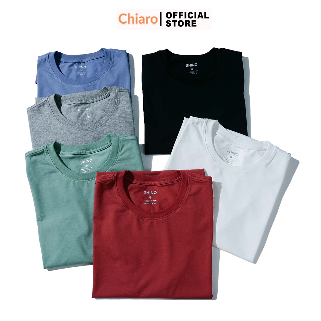 Áo thun trơn cổ tròn basic màu trắng cotton dày không xù lông cực mềm mịn chất đẹp Chiaro