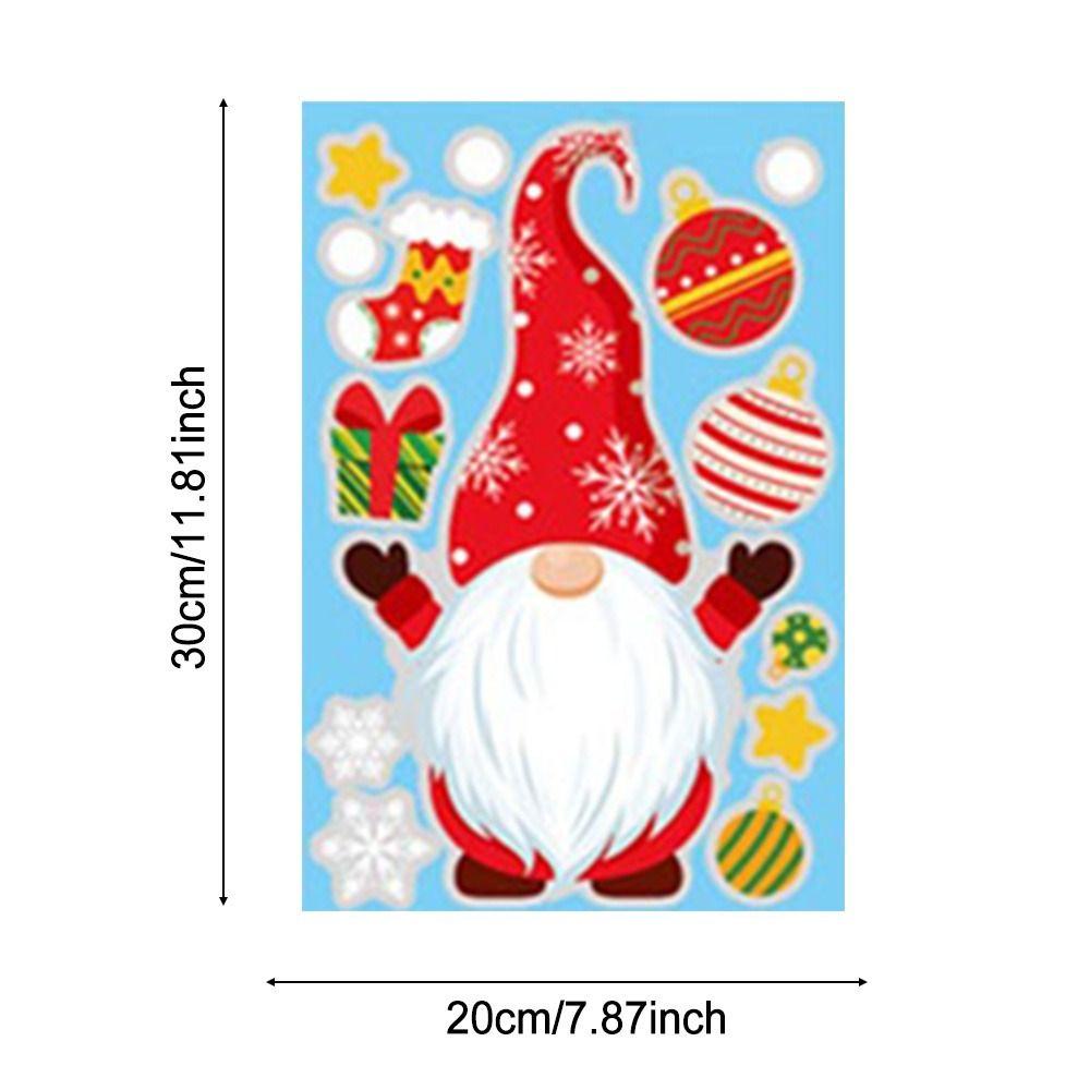 CONOPERY Set 9 Tấm Sticker Dán Cửa Kính Trang Trí Giáng Sinh DIY