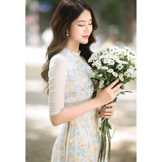 áo dài 4 tà cổ truyền thống