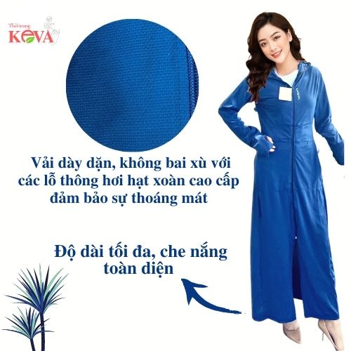 Áo Chống Nắng Nữ Toàn Thân Cao Cấp Dáng Dài Đẹp Keva Phiên Bản Cải tiến Mới Đai Eo Tôn Dáng Siêu Nét | BigBuy360 - bigbuy360.vn