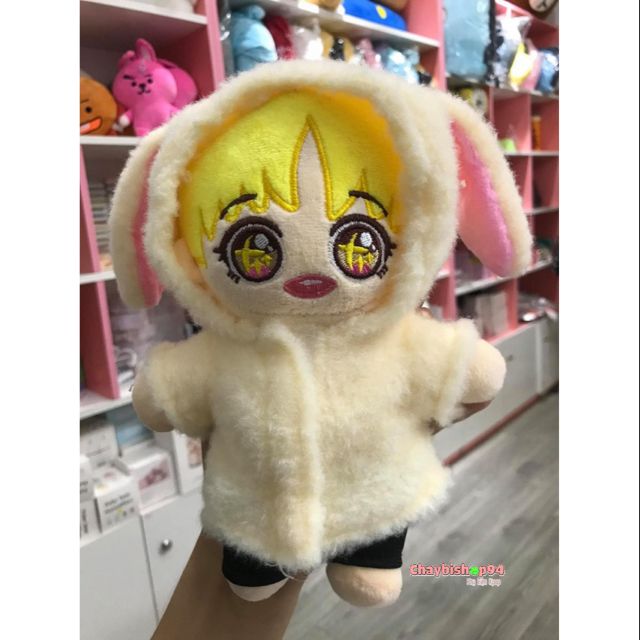 Áo khoác lông mũ tai thỏ cho doll 20cm (Outfit doll)