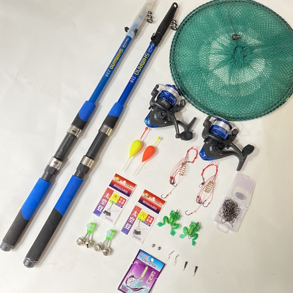 Combo 2 cần 2 máy shimano giá rẻ, dễ sử dụng + tặng phụ kiện đi kèm