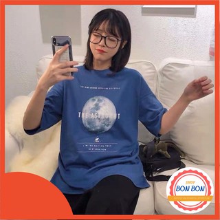 🍓freeship🍓 áo thun form rộng tay lỡ hình mặt trăng