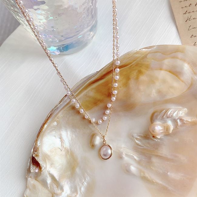 [Mã FASHIONCB231 hoàn tối đa 30K xu đơn 99K] DDFI - vòng cổ ngọc trai Hàn Quốc 2 lớp đơn giản Trang sức Retro D3D05 | BigBuy360 - bigbuy360.vn