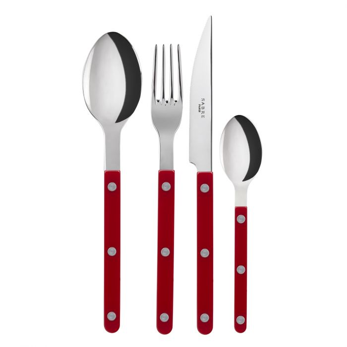 Bộ DAO THÌA DĨA  inox 304 Pháp Cán nhựa Màu Đỏ | Sa Maison x Sabre