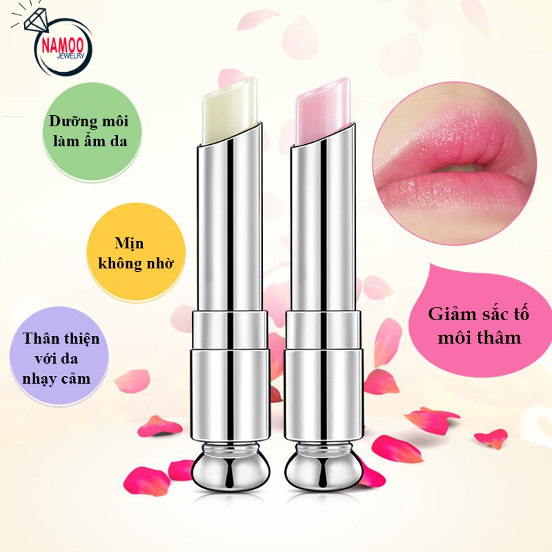 Son dưỡng môi đổi màu Strawberry Lemon Moisturizing Lip Mask0 giảm sắc tố cho môi thâm