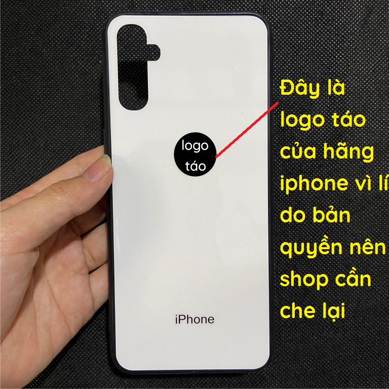 Ốp lưng Realme C3 kiểu iphone mặt lưng kính nano chống bể
