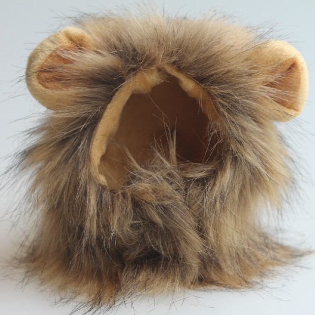Phụ kiện thú cưng mèo mèo sư tử mũ mèo phụ kiện tóc giả mũ đội đầu mũ bảo hiểm mũ trang trí