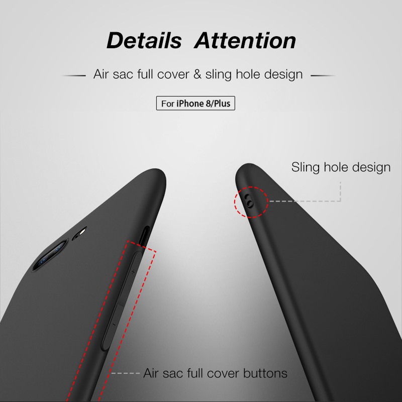 Ốp điện thoại nhám mỏng màu trơn thích hợp cho iphone 6 6s 7 8 plus X XS XR XS MAX