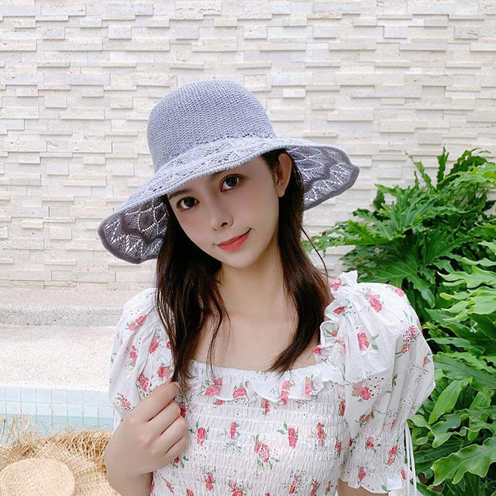 Nón Rộng Vành Hở Chóp Phối Ren Thời Trang Mùa Hè
