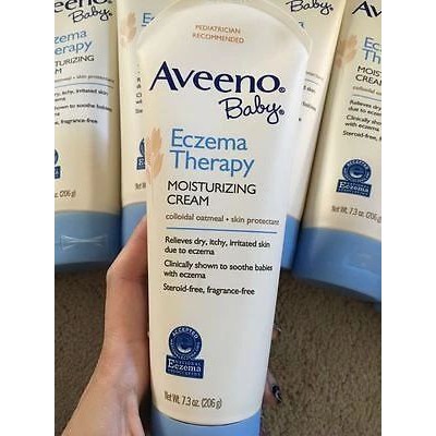 KEM DƯỠNG ẨM, TRỊ CHÀM, LÁC SỮA CHO BÉ AVEENO BABY ECZEMA THERAPY 206ML CHÍNH HÃNG - 6001