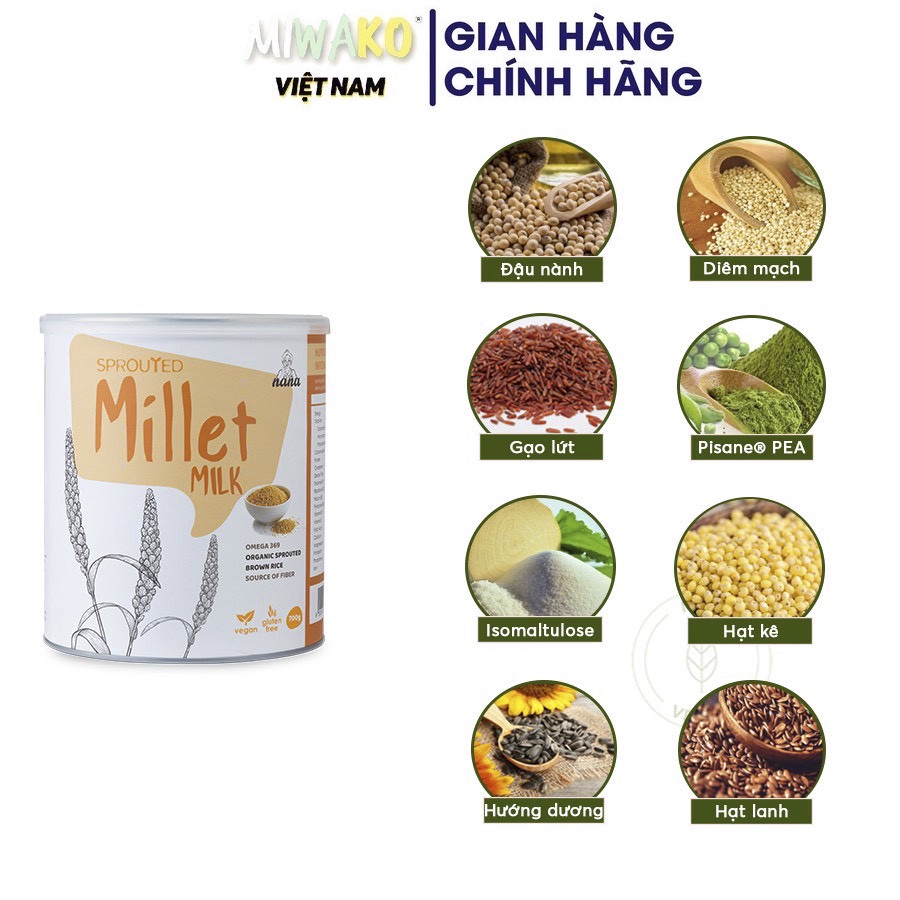 Sữa Hạt Millet Vị Gạo Hộp 700g x 2 Hộp - Sữa Hạt Dinh Dưỡng Cho Người Trưởng Thành Và Người Cao Tuổi - Orgavil