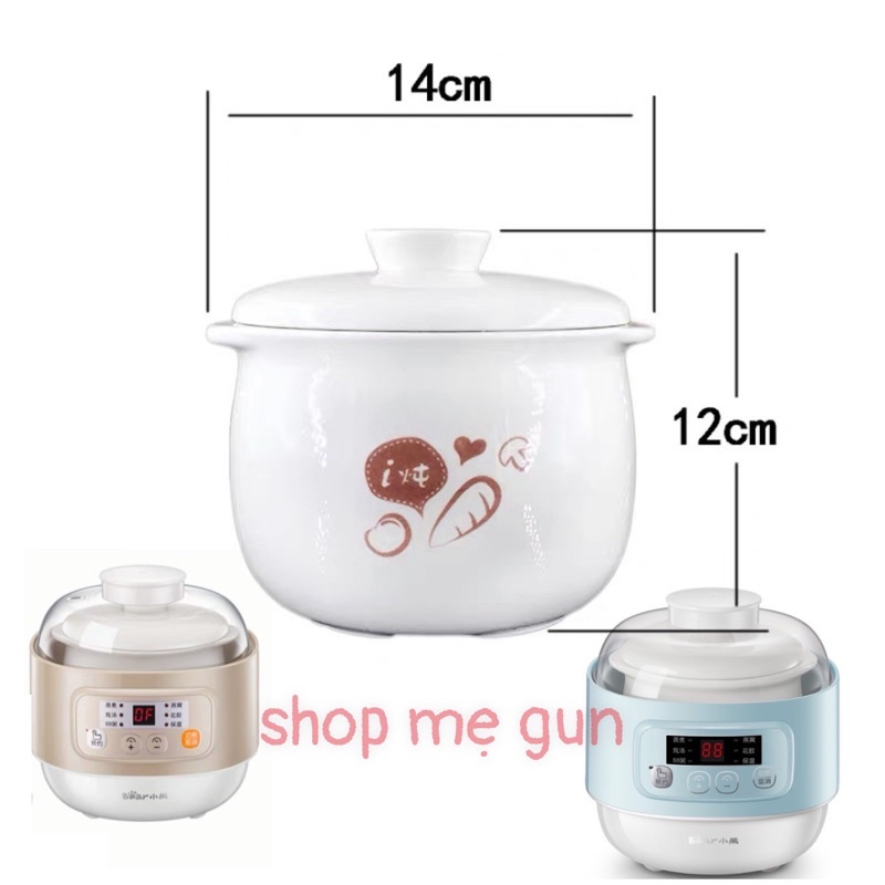 Lõi sư Nồi nấu cháo bear  BEAR 0,8L DDZ-A08G2