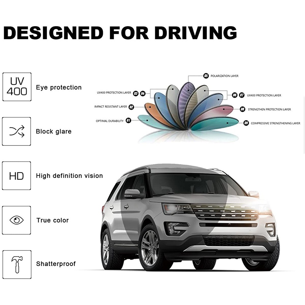 Kính Bảo Hộ Phân Cực Chống Tia UV Thiết Kế Đơn Giản Thời Trang