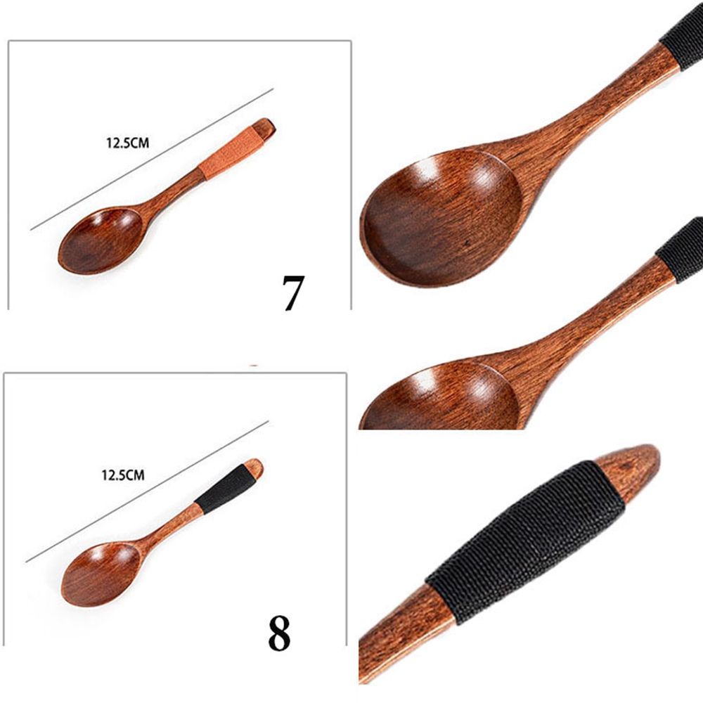 Muỗng gỗ tự nhiên 8 kiểu tùy chọn chất lượng cao dùng trong nhà bếp