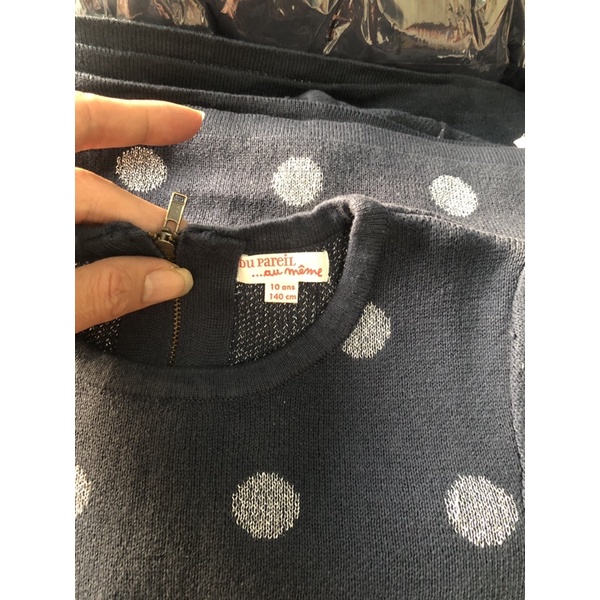 Váy len bé gái DPA Même 2-12 tuổi  Váy len 2 lớp cotton xuất dư 1221