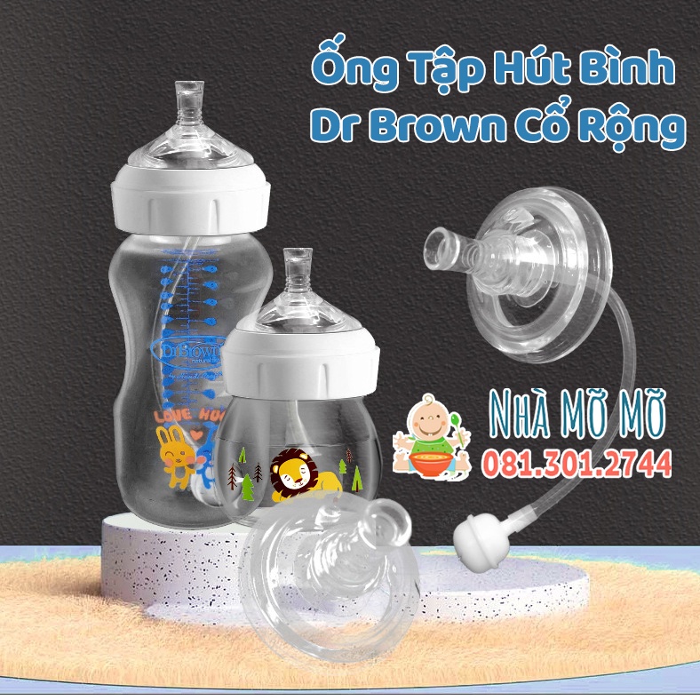 Ống tập hút bình sữa Dr Brown cho bé tập hút nước hút sữa - Nhà Mỡ