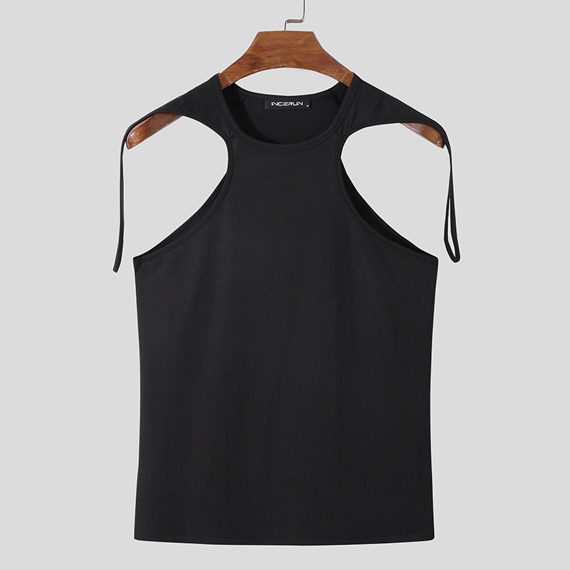 Áo Sát Nách Cổ Tròn Dáng Ôm Co Giãn Thoải Mái Thời Trang Mùa Hè Cho Nam Size S-5XL
