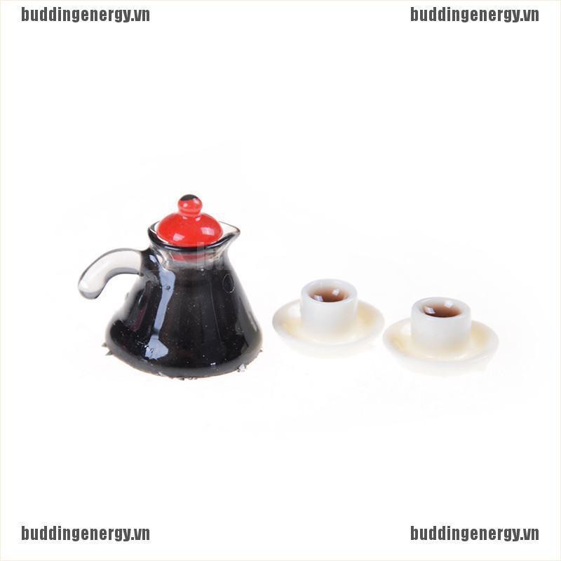 Bộ bình và tách uống cà phê trang trí nhà búp bê