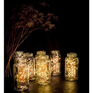 [1 ĐÈN LED ] ĐOM ĐÓM TRANG TRÍ 2M MÀU/ VÀNG DECOR CÓ PIN đón trung thu fairylight sáng cao cấp