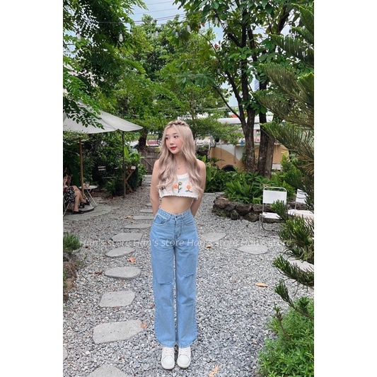 ÁO CROP LEN MÓC PHỐI VIỀN XANH SIÊU XINH