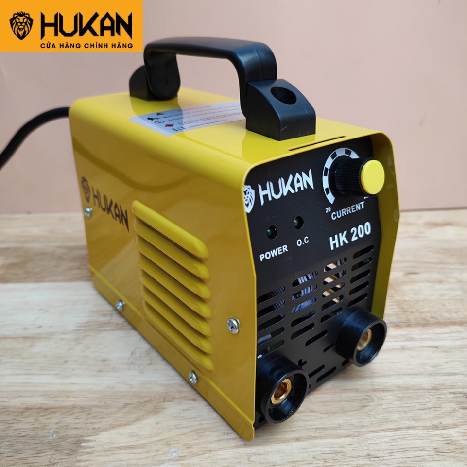 Máy hàn điện tử HUKAN HK-200 mini dùng cho gia đình nhỏ gọn tiện lợi dễ sử dụng sử dụng que hàn từ 1.6 đến 3.2 li