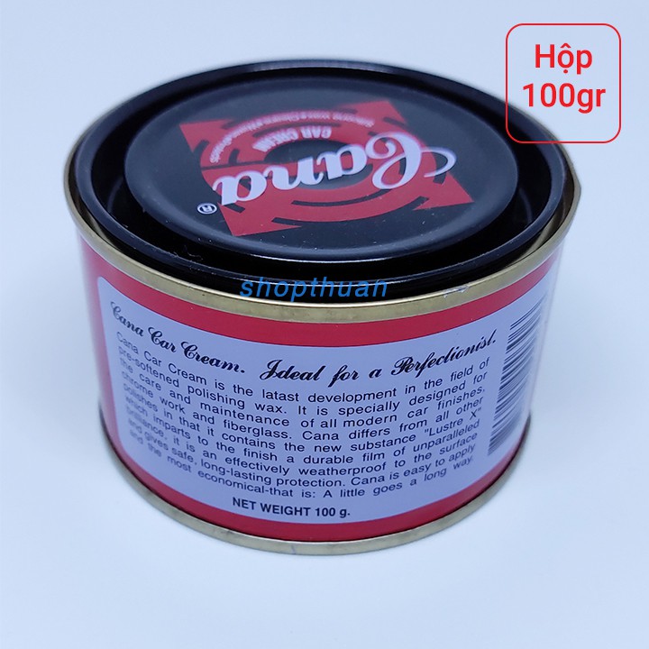 Kem đánh bóng xóa trầy xước sơn ôtô, xe máy - hộp Cana Car Cream 100gram