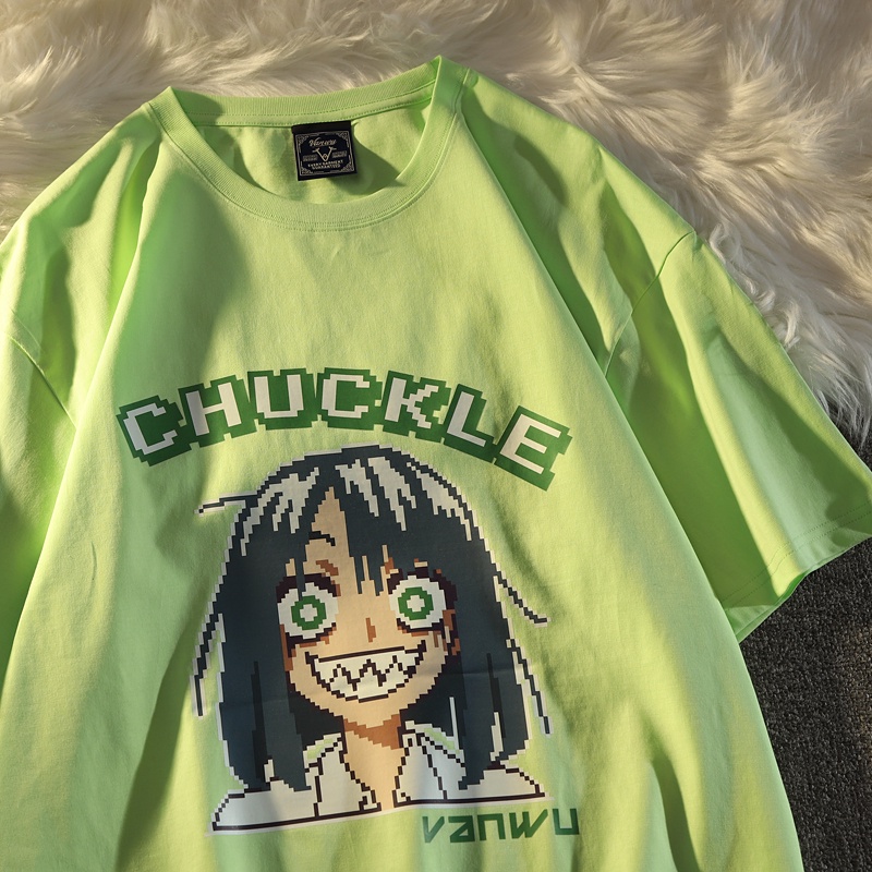Áo thun tay ngắn in hình anime Y2K kiểu dáng Harajuku Nhật Bản