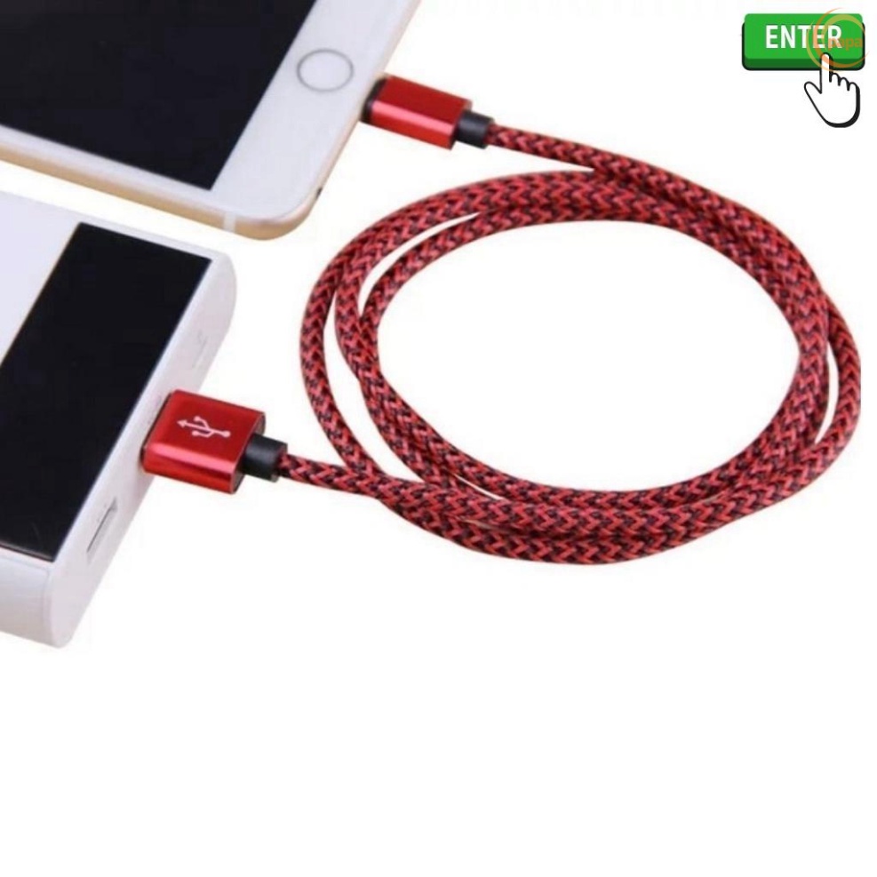 Cáp sạc type c sạc nhanh 3A thiết kế bện dù dài 1 mét và 3 mét cho điện thoại
