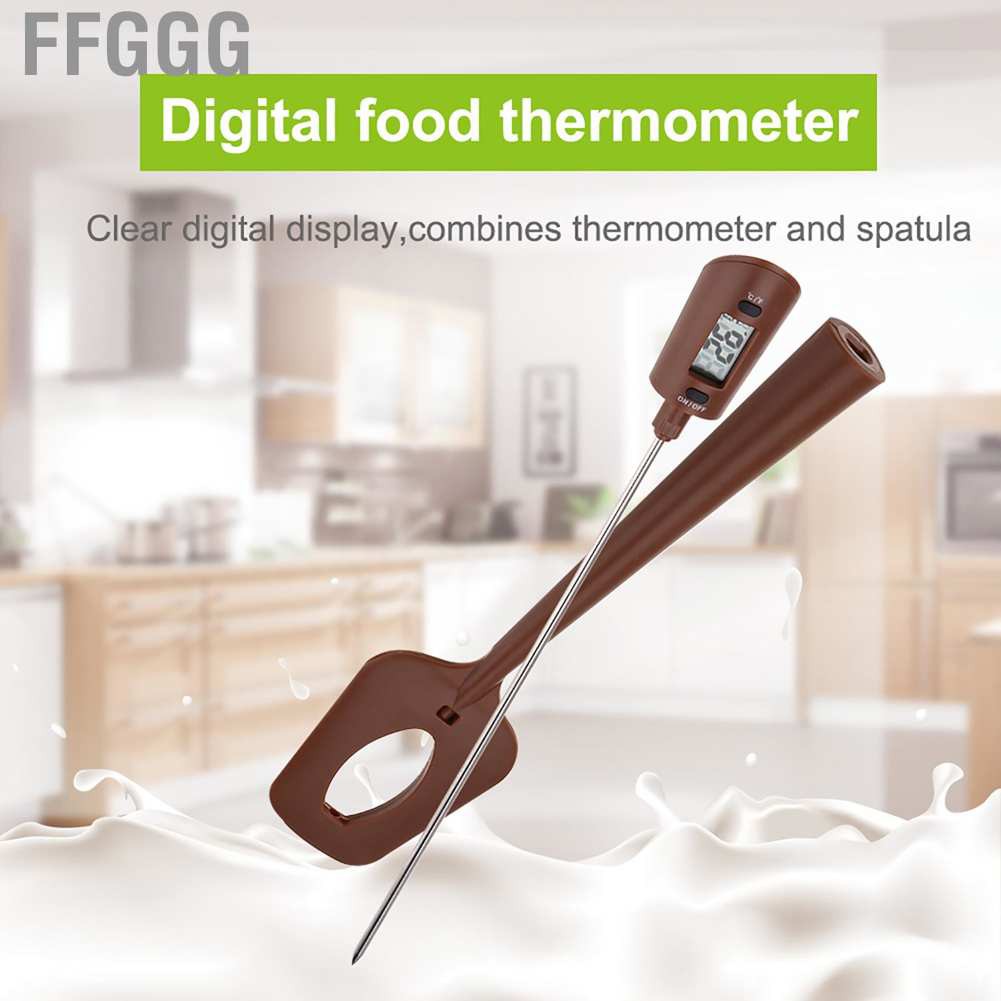 Ffggg Digital Thermometer  20~320℃ Measuring Range Clear Display Chocolate Convenient To Use Professional Design for Kitchen Home