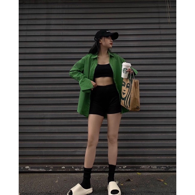 Sơ Mi Tay Dài Dáng Oversize Kate (Hình Thật) Áo Sơ Mi Khoác Form Rộng Hàn Quốc