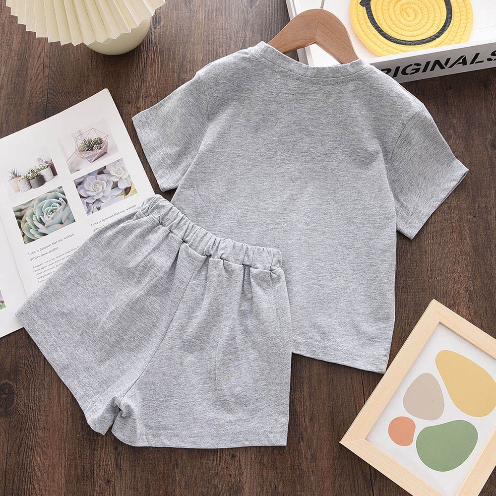 Set đồ BEAR LEADER gồm áo thun tn và quần short thời trang mùa hè 2022 cho bé gái