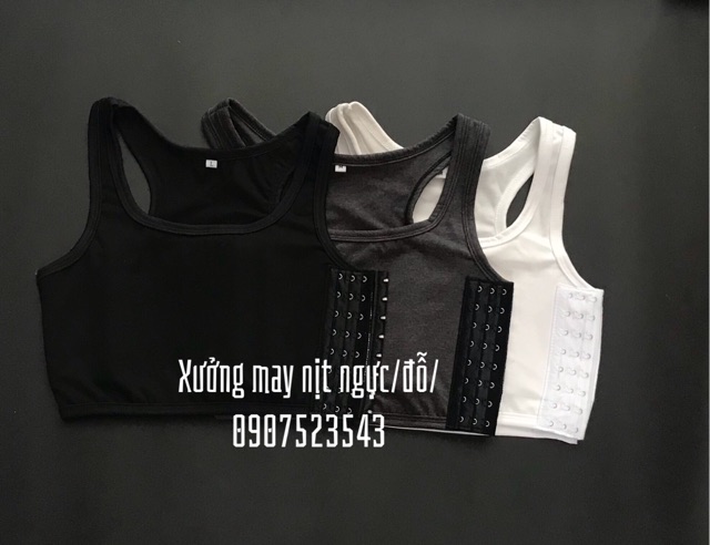 Áo Nịt Ngực TomBoy [ Có Bản Nịt Trước Ngực] - loại ngắn có viền chất cotton ( trans - sb ) | BigBuy360 - bigbuy360.vn