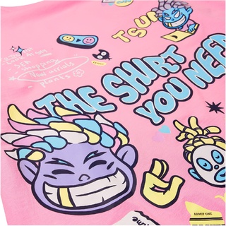 ←★→Áo thun TSUN Sticker Pink Tee - Hồng - Unisex