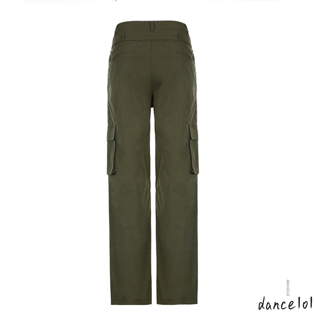 Quần Dài Eo Cao Màu Trơn Phối Túi 1O1 Thời Trang Cho Nữ