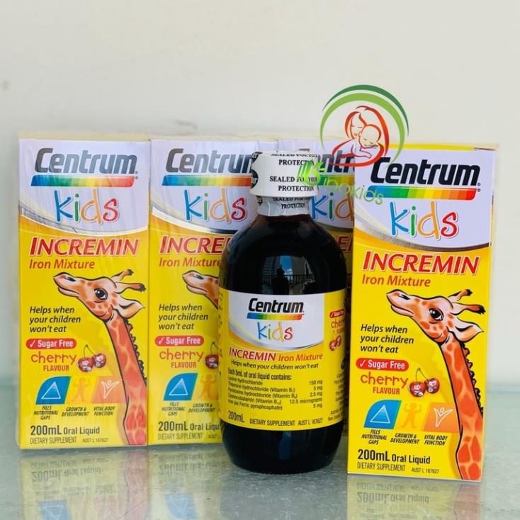 [CHÍNH HÃNG] Siro Centrum Kids Incremin Iron Mixture Của Úc 200ml